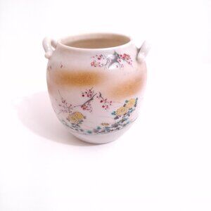 Vintage Mini Floral & Bird Bud Vase